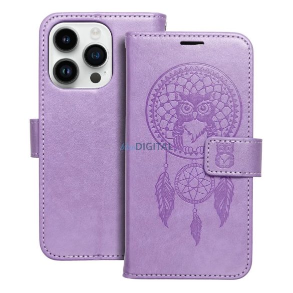 Husă pentru telefon Samsung Galaxy A05, husă carte, husă cu deschidere laterală, închidere magnetică, violet, Dreamcatcher, SM-A055, Forcell Mezzo