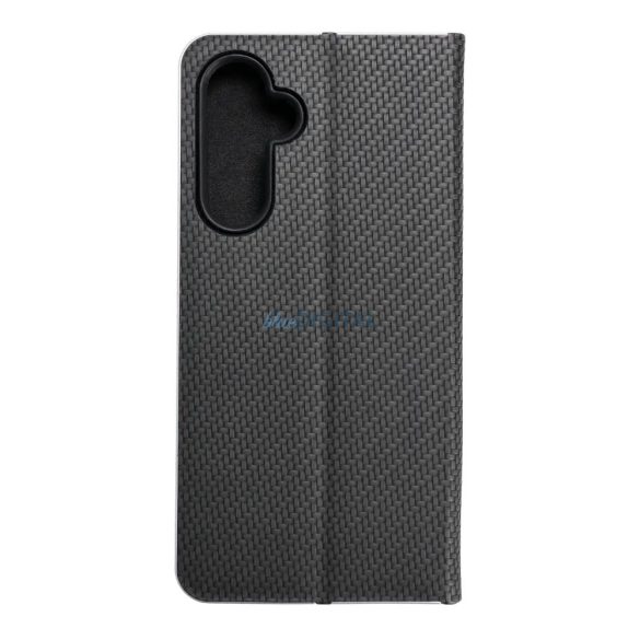 Husă pentru telefon Xiaomi Redmi 13C, husă carte, husă cu deschidere laterală, închidere magnetică, model carbon, negru, Luna Book