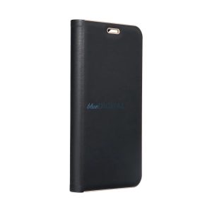 Husa pentru telefon Xiaomi Redmi 13C, husa carte, husa cu deschidere laterala, inchidere magnetica, negru si auriu, Luna Book