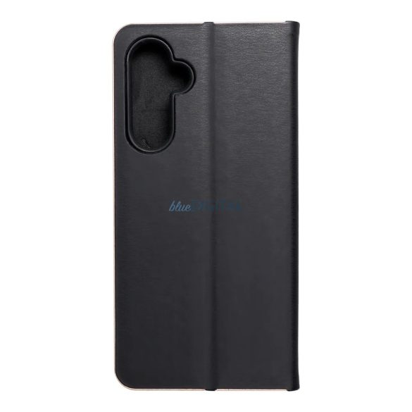 Husa pentru telefon Xiaomi Redmi 13C, husa carte, husa cu deschidere laterala, inchidere magnetica, negru si auriu, Luna Book