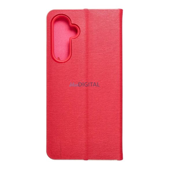 Husa pentru telefon Xiaomi Redmi 13C, husa carte, carcasa cu deschidere laterala, inchidere magnetica, rosie, Luna Book
