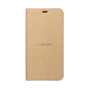 Husă pentru telefon Xiaomi Redmi 13C, husă carte, carcasă cu deschidere laterală, închidere magnetică, auriu, Luna Book