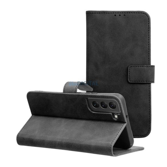 Husa pentru telefon Xiaomi Redmi 13C, husa carte, carcasa cu deschidere laterala, inchidere magnetica, neagra, Tender Book