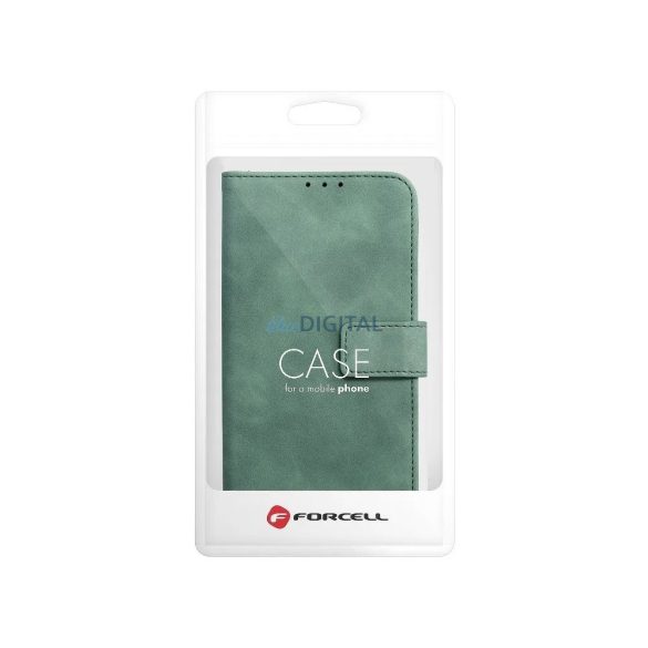 Husă pentru telefon Xiaomi Redmi 13C, husă carte, husă cu deschidere laterală, închidere magnetică, verde, Tender Book