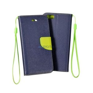 Husă pentru telefon Samsung Galaxy A15 4G / 5G, husă carte, carcasă cu deschidere laterală, închidere magnetică, albastru-verde închis, SM-A155, SM-A156, Fancy