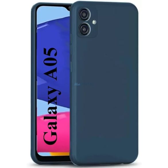 Husa din silicon Samsung Galaxy A15 4G/5G, mata, albastra, SM-A155, SM-A156, moale