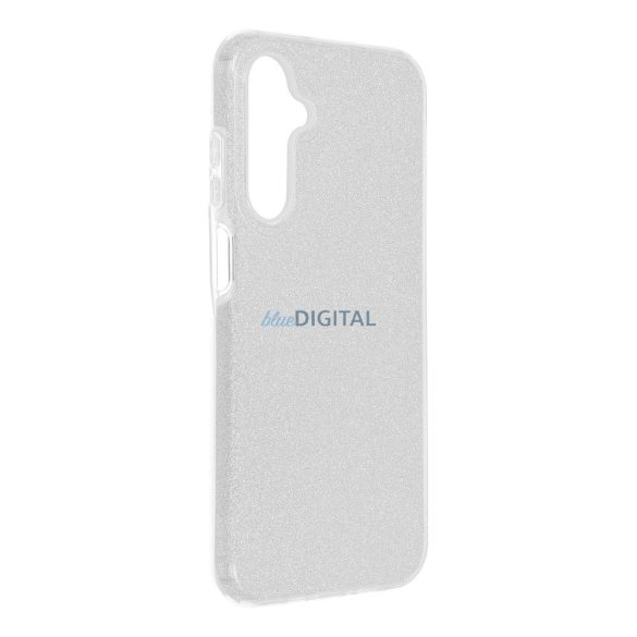 Husa din silicon Samsung Galaxy A25, sclipici, husa din spate, argintie, SM-A256, Strălucitoare