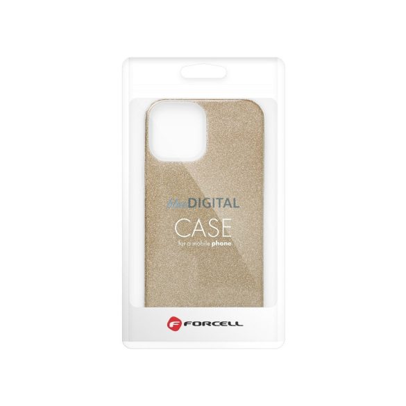 Husa din silicon Samsung Galaxy A25, sclipici, capac spate, auriu, SM-A256, Shining