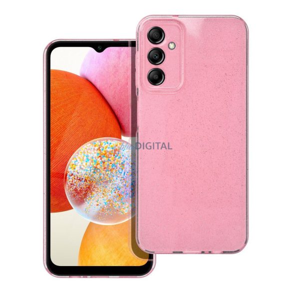 Carcasa spate Xiaomi Redmi 13C 4G, carcasa TPU, stralucitoare, roz, Clear Blink