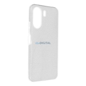 Husa din silicon Xiaomi Redmi 13C 4G, sclipici, husa din spate, argintie, Strălucitoare