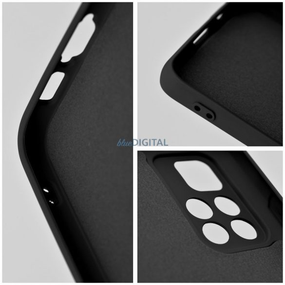 Husa din silicon Xiaomi Redmi 13C 4G, mat, interior din piele intoarsa, neagra, silicon