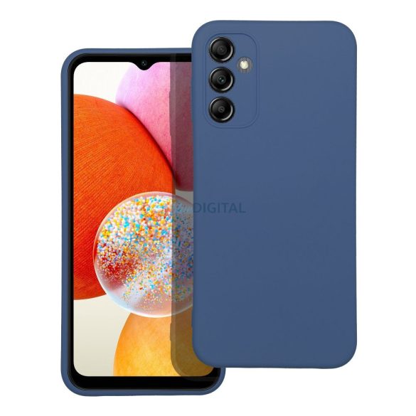 Husa din silicon Xiaomi Redmi 13C, mat, interior din piele intoarsa, albastra, Silicon