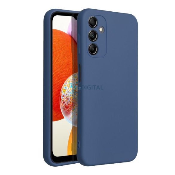 Husa din silicon Xiaomi Redmi 13C, mat, interior din piele intoarsa, albastra, Silicon