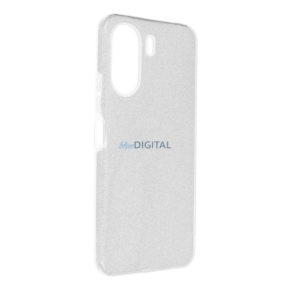Husa din silicon Samsung Galaxy A35 5G, sclipici, husa din spate, argintie, SM-A356, stralucitoare