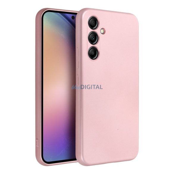 Samsung Galaxy A55 Carcasă spate, carcasă TPU, roz, SM-A556, metalică