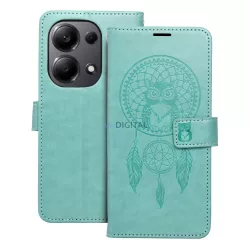   HUSĂ! - Husă pentru telefon Xiaomi Redmi Note 13 Pro 4G, husă carte, carcasă cu deschidere laterală, închidere magnetică, verde, dreamcatcher, Forcell Mezzo