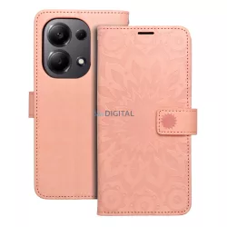   HUSĂ! - Husa pentru telefon Xiaomi Redmi Note 13 Pro 4G, husa carte, carcasa cu deschidere laterala, inchidere magnetica, floare de piersic, mandala, Mezzo