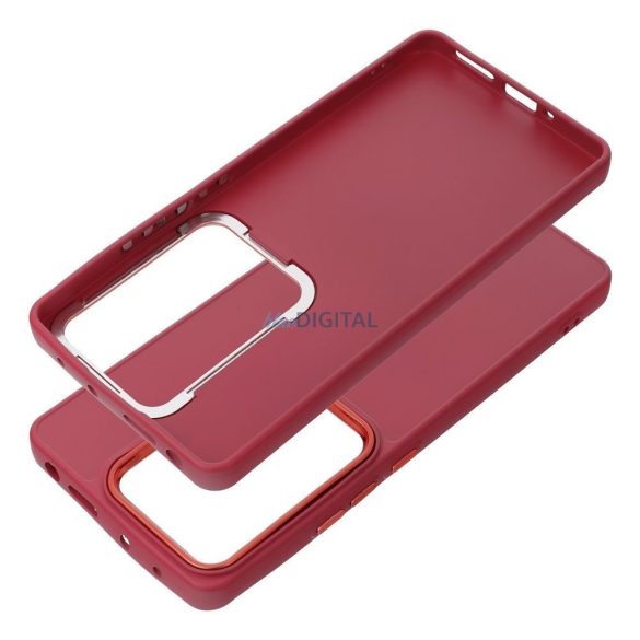 Husa spate Xiaomi Redmi Note 13 Pro 4G, carcasa TPU, visiniu/rosu, Cadru