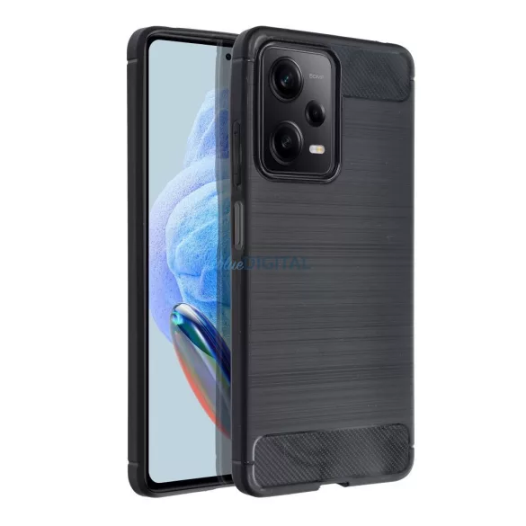 HUSĂ! - Xiaomi Redmi Notă 14 4G caz de silicon, negru, fibra de carbon