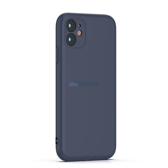 Samsung Galaxy A16 Carcasă din silicon, carcasă spate, interior din piele de căprioară, albastru, mat, SM-A166, carcasă din silicon