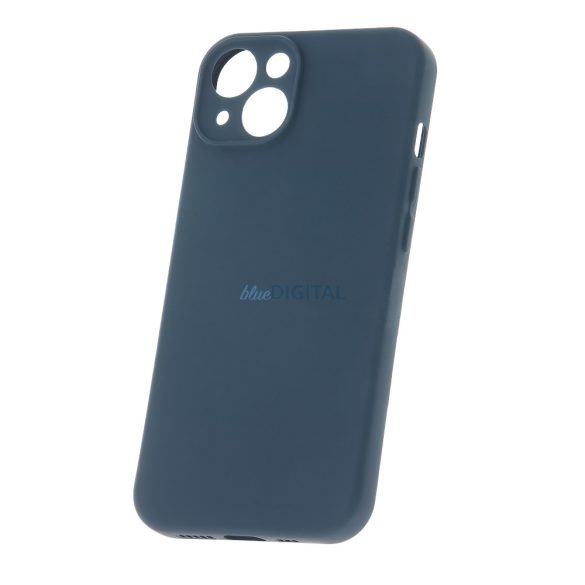 Samsung Galaxy A16 Carcasă din silicon, carcasă spate, interior din piele de căprioară, albastru, mat, SM-A166, carcasă din silicon