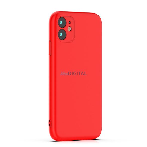 Samsung Galaxy A16 Carcasă din silicon, carcasă spate, interior din piele de căprioară, roșu, mat, SM-A166, carcasă din silicon