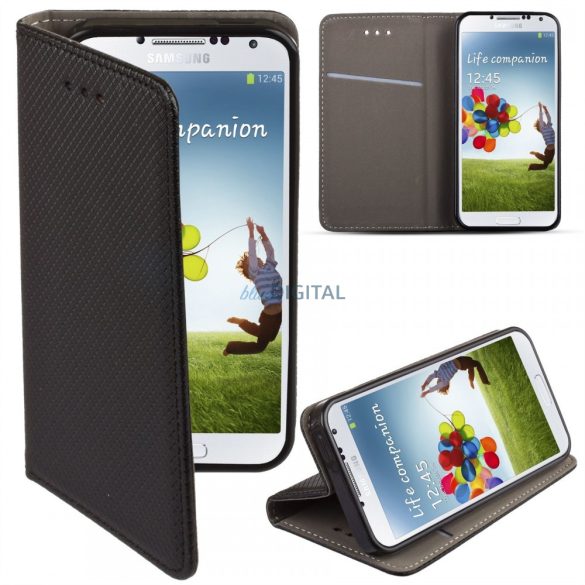 Samsung Galaxy A06 husă pentru telefon, husă carte, husă cu deschidere laterală, închidere magnetică, SM-A065, negru