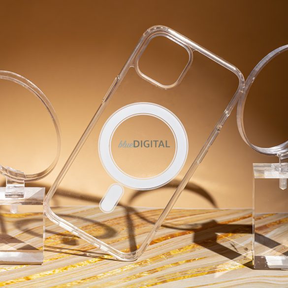 Husă din silicon pentru iPhone 16 (6,1"), transparentă, cu protecție pentru cameră, 1,5 mm, anti-șoc Magsafe