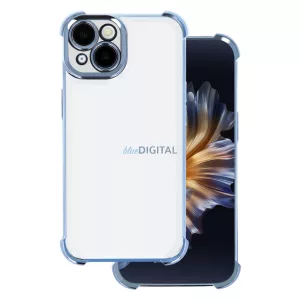 HUSĂ! - Xiaomi Redmi Notă 14 Pro 5G Carcasă din silicon, carcasă TPU moale cu protecție pentru cameră, culoare încadrată, albastru, anti-șoc crom