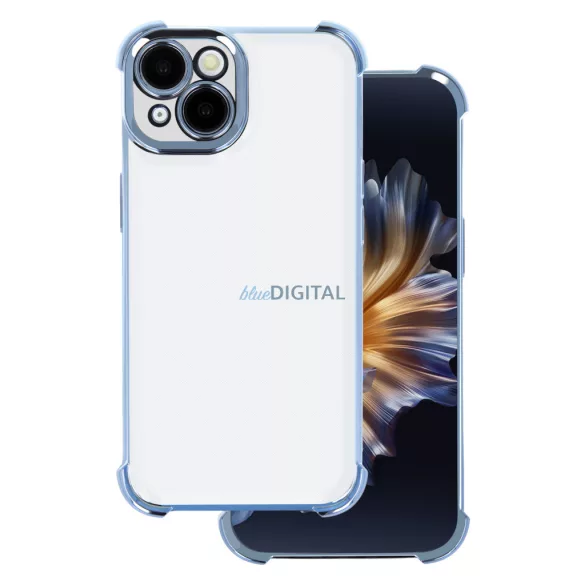 HUSĂ! - Xiaomi Redmi Notă 14 Pro 5G Carcasă din silicon, carcasă TPU moale cu protecție pentru cameră, culoare încadrată, albastru, anti-șoc crom