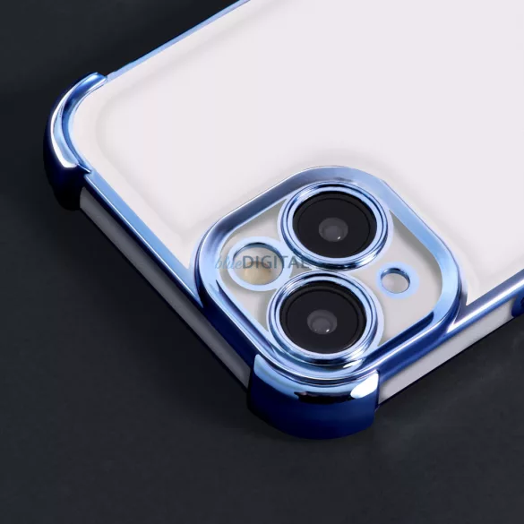 HUSĂ! - Xiaomi Redmi Notă 14 Pro 5G Carcasă din silicon, carcasă TPU moale cu protecție pentru cameră, culoare încadrată, albastru, anti-șoc crom
