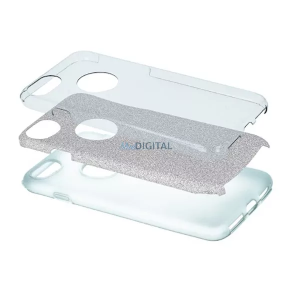 HUSĂ! - Xiaomi Redmi Notă 14 Pro 5G silicon caz, sclipici, capacul din spate, argint, Glitter