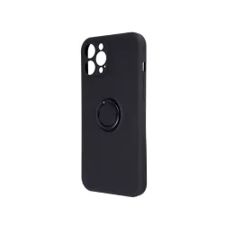   HUSĂ! - Husă cu spate inel pentru Samsung Galaxy A33, husă din silicon, interior din piele intoarsa, negru, SM-A336, prindere pentru degete
