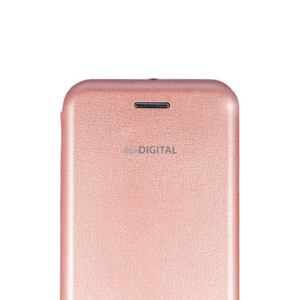 Husă carte Samsung Galaxy A25, închidere magnetică, husă flip, cadru din silicon, aur roz, SM-A256, Diva