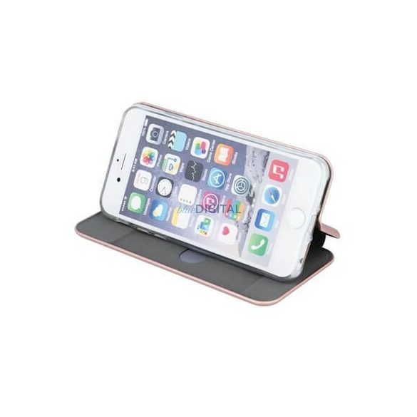 Husă carte Samsung Galaxy A25, închidere magnetică, husă flip, cadru din silicon, aur roz, SM-A256, Diva