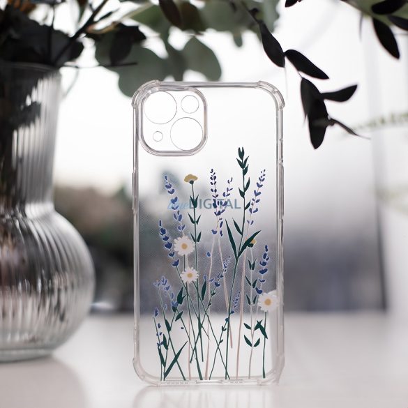 Husa spate iPhone 11, carcasa TPU, transparenta, model de flori, Ultra Trendy Meadow 3