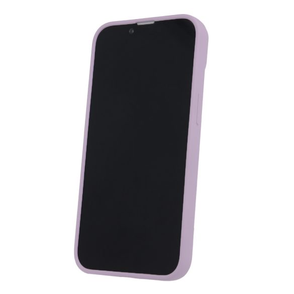 Husa din spate pentru iPhone 15 Pro (6.1"), silicon, husa, interior din piele intoarsa, mov, mat, husa din silicon