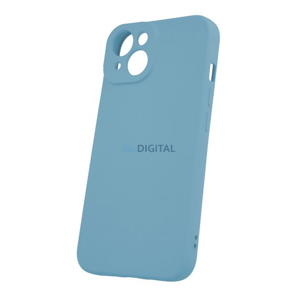 Xiaomi Redmi A3 silicon caz, spate capac caz, interior piele de căprioară, albastru deschis, mat, silicon caz