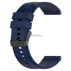   Samsung Galaxy Watch 4/5/Active 2 / Huawei Watch GT 3 / GT 3 Pro curea ceas inteligentă, silicon, albastru închis, Techsuit