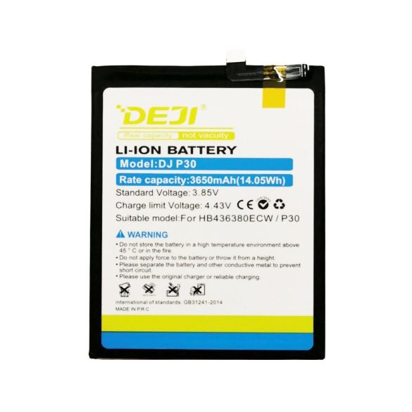 DEJI Huawei P30 HB436380ECW baterie 3650mAh
