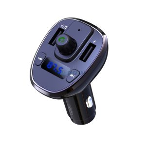 Transmițător FM Bluetooth, 2xUSB, afișaj LED, 3A, negru, XO-BCC05