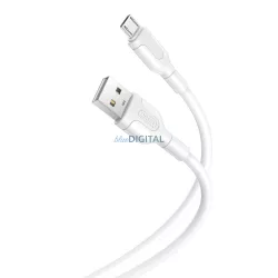 Micro USB Fast Charger Data Cable, 2.1A, 1M, alb, XO-NB212