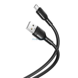 Micro USB Fast Charger Data Cable, 2.1A, 1M, negru, XO-NB212