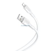 Cablu de date iPhone 8pin, 1M, 2.1A, alb, XO NB212