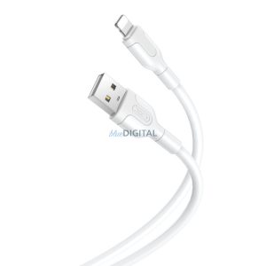 Cablu de date iPhone 8pin, 1M, 2.1A, alb, XO NB212