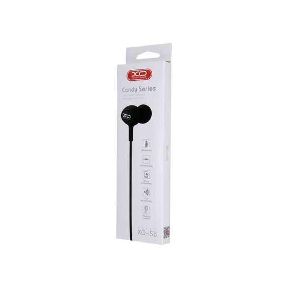 Căști stereo cu conector jack de 3,5 mm, negru, XO S6