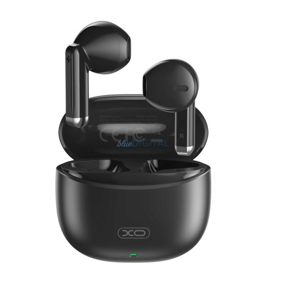 Căști bluetooth stereo cu încărcător wireless, TWS, negru, XO X33