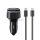 Transmițător FM Bluetooth, 1xUSB 1xconector Type-C / cablu Type-C la Type-C, PD, 3A / 30W, BT5.3, negru, XO-BCC17