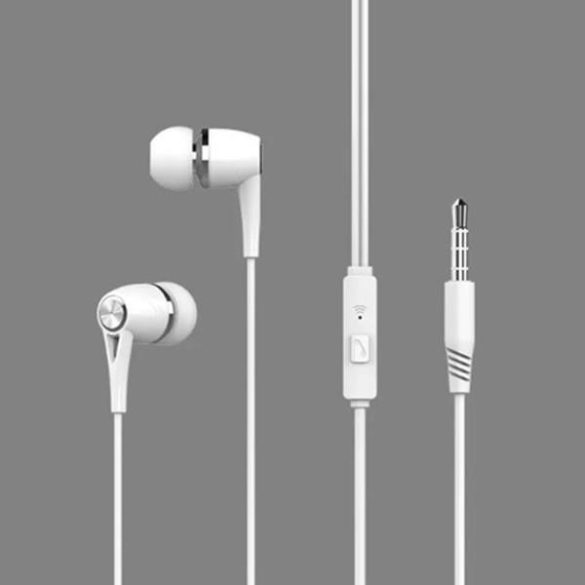 Căști stereo XO EP21 alb cu mufă de 3,5 mm