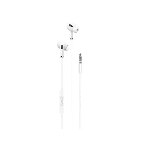 Căști stereo XO EP22 alb cu mufă de 3,5 mm cu control al volumului